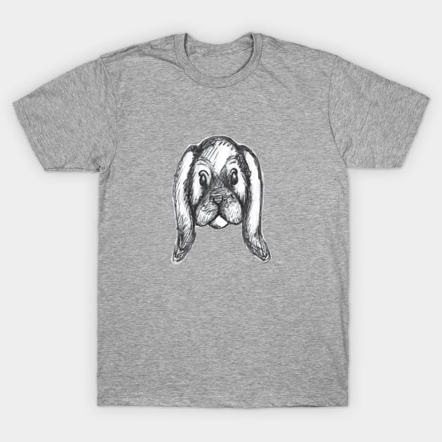 Bunny Sketch T-Shirt by CozyEasel